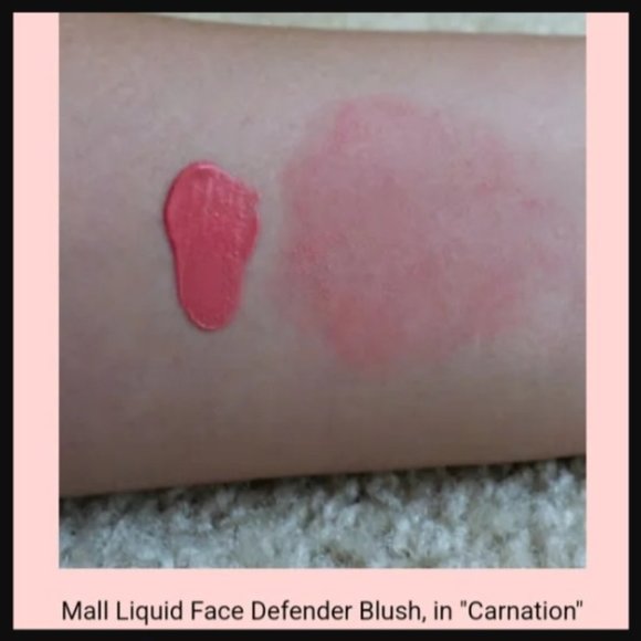 Mally liquid face defender blush Carnation with sponge NIB - Picture 2 of 4